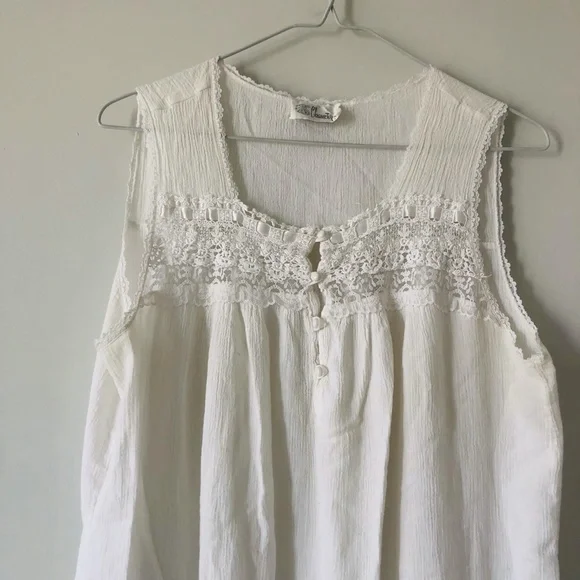 Vintage Cottagecore Prairie Nightgown Crochet Maxi Dress Sz S - Picture 4 of 4